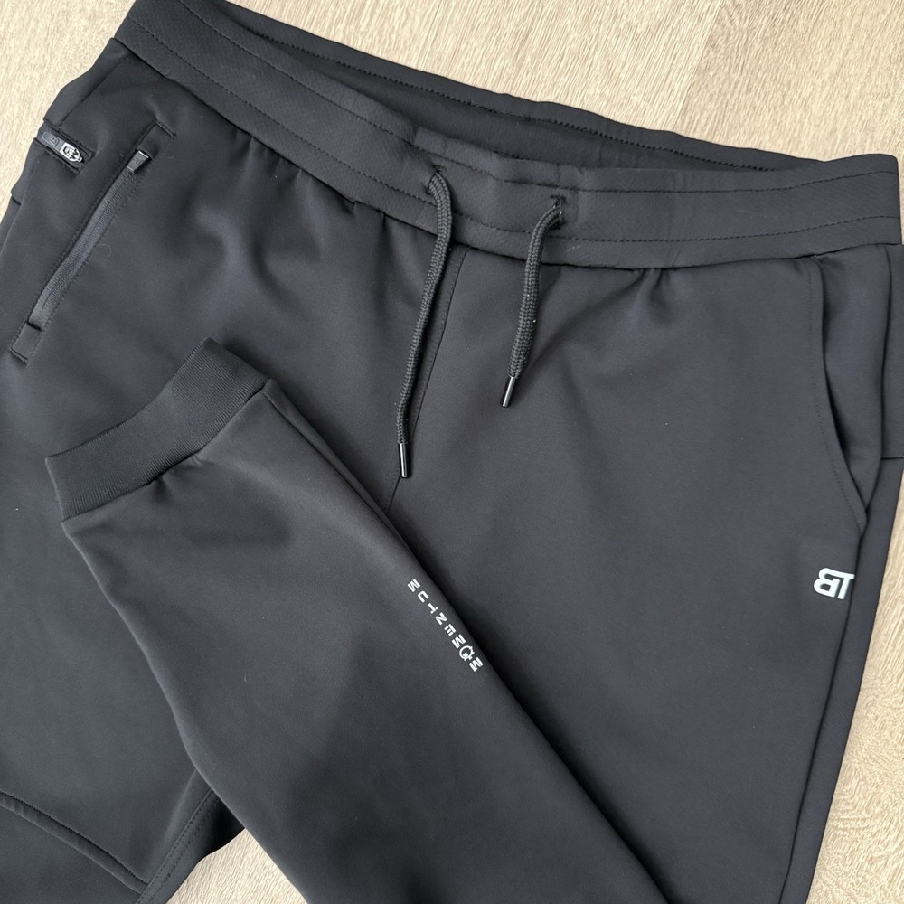 Born Tough Momentum Joggers Men's XL‎ Black Performance Pockets Stretch Tapered